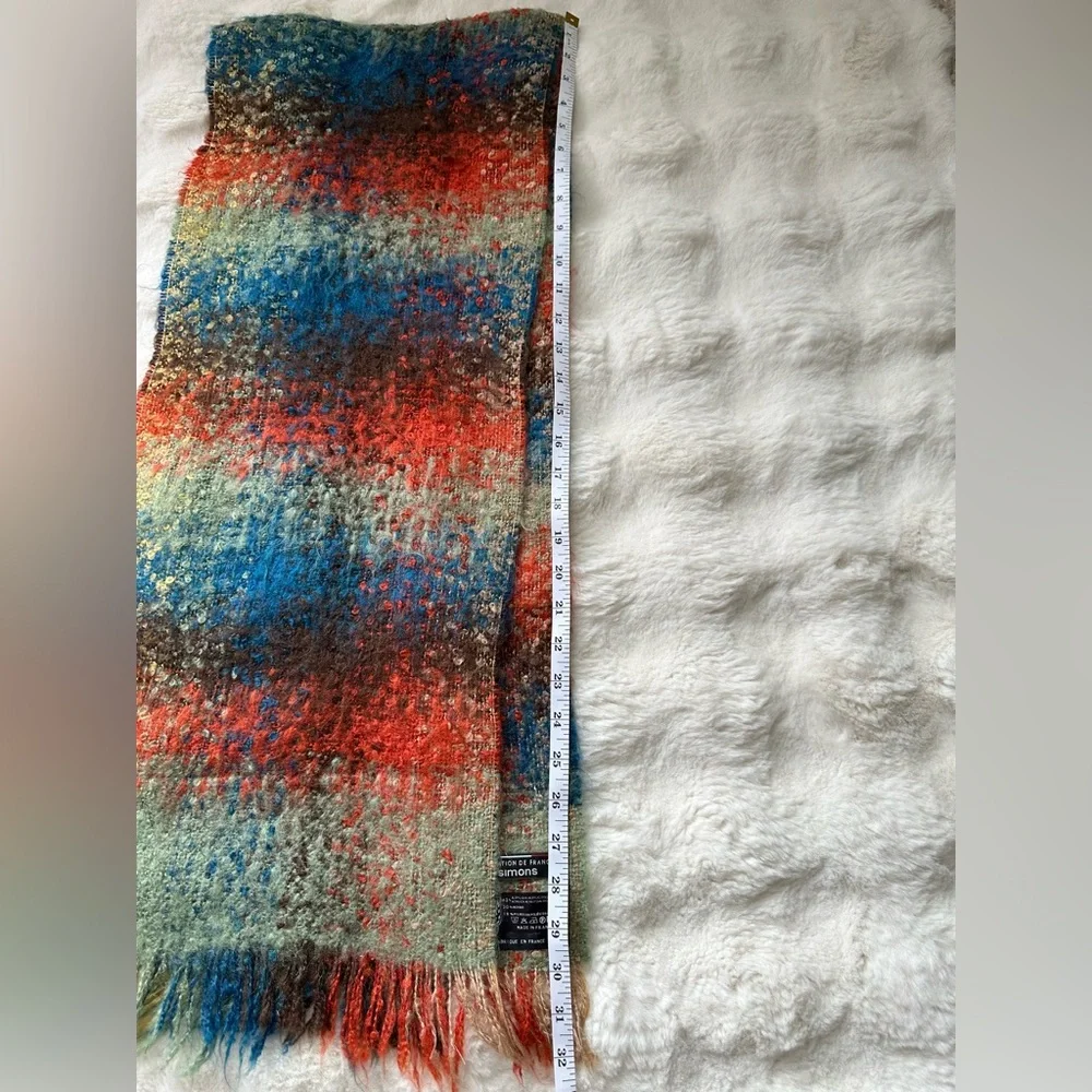 Simons Importation De France 20% Mohair Lightweight Scarf 🧣-Fall colors 🔥
